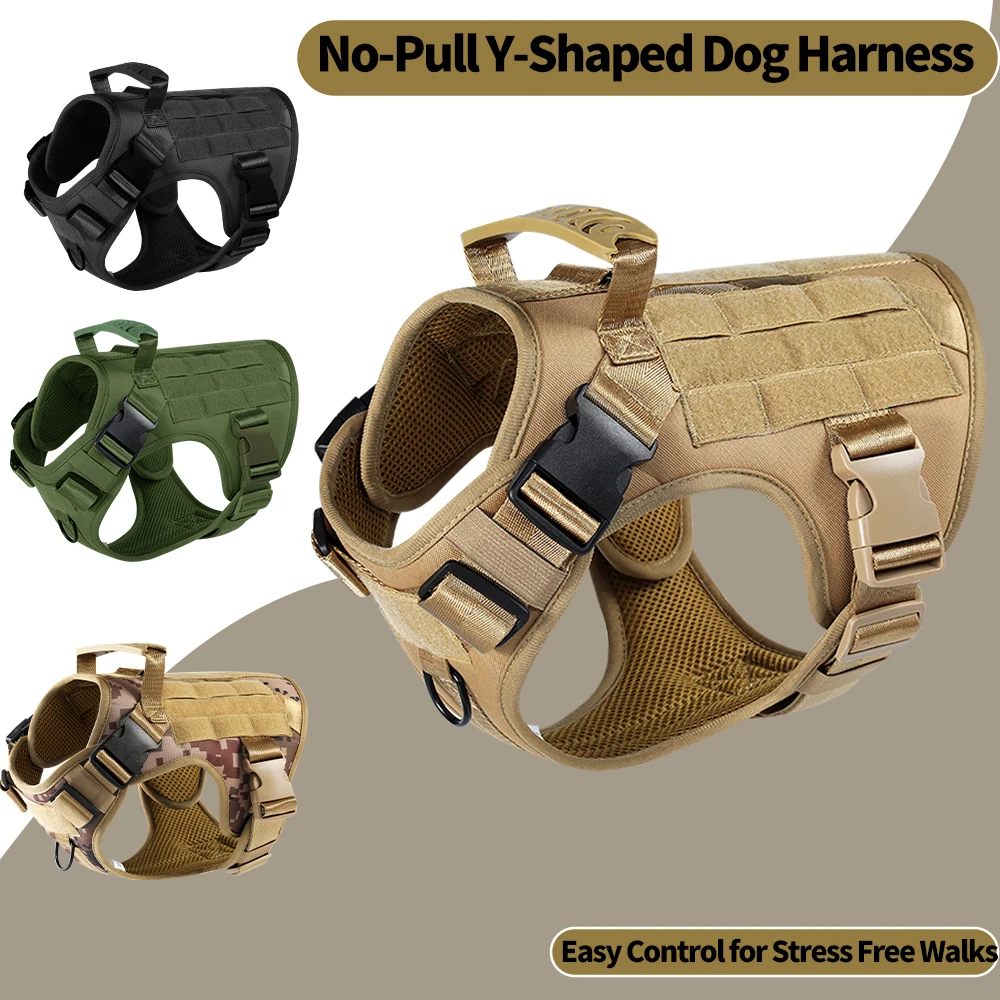Dog Tactical Harness Vest Pet Dog Harness for Medium Large Dogs Reflective Dog Harness No Pull with 1005010376393649