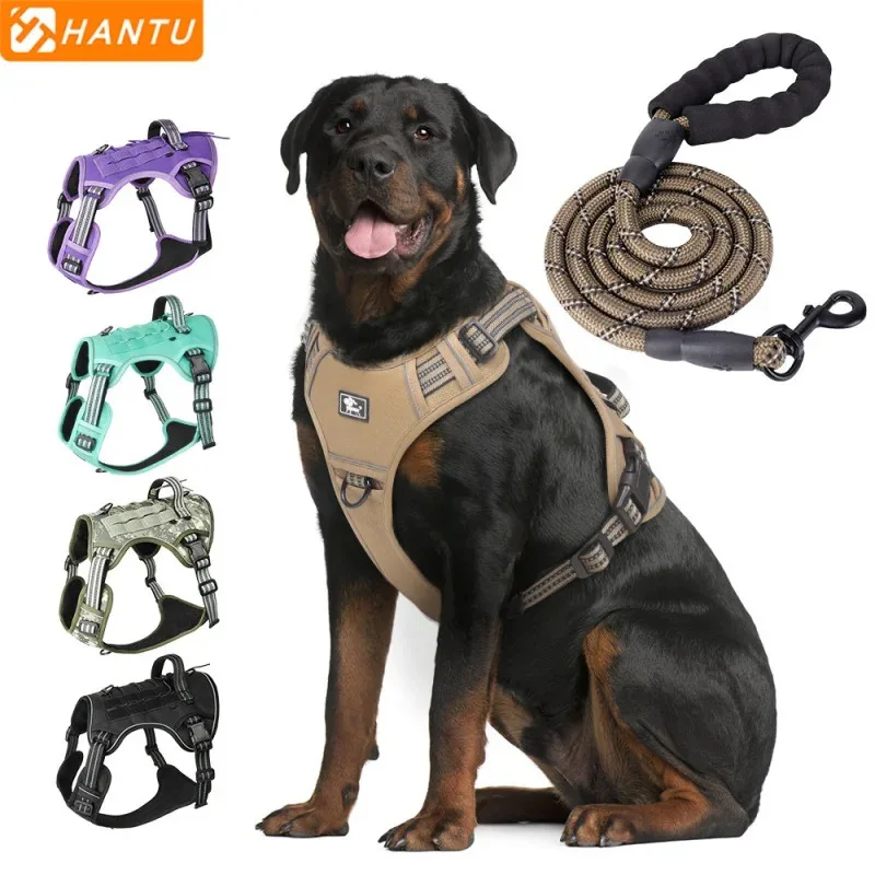 Large Dog Tactical Vest Multi-Function MOLLE-Compatible Harness with Anti-Pull Design for Outdoor 1005010379116676