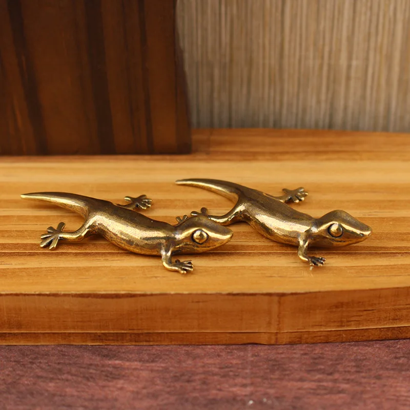 Gecko Figure Home Decor Animal Office Desktop Decoration Climbing Wall Gecko Small Bronze Decoration 1005010382994663