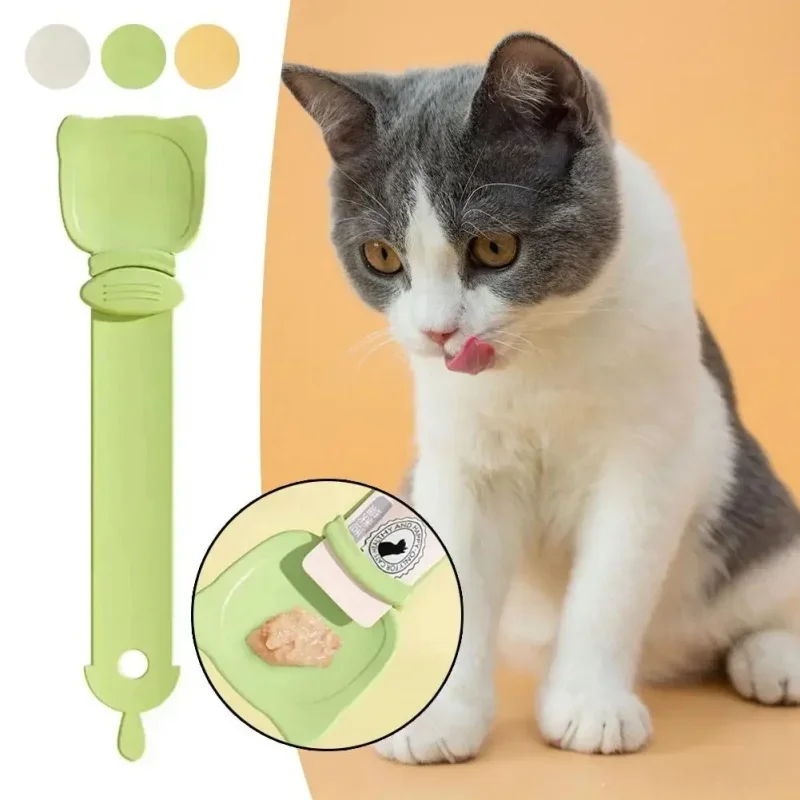 Cat Strip Feeder Spoon Long Handle Cat Food Strip Squeezer Pet Meat Mud Food Squeeze Treat Dispense 1005010388475688