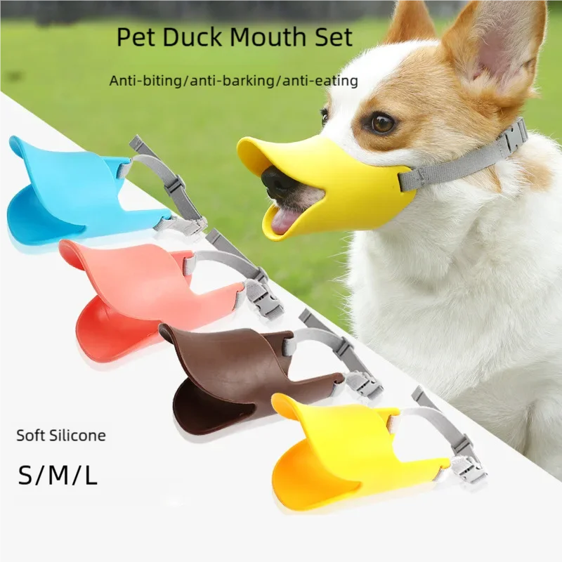 Dog Muzzle Silicone Duck Muzzle Mask for Pet Dogs Anti Bite Stop Barking Small Large Dog Mouth Mask 1005010394582169