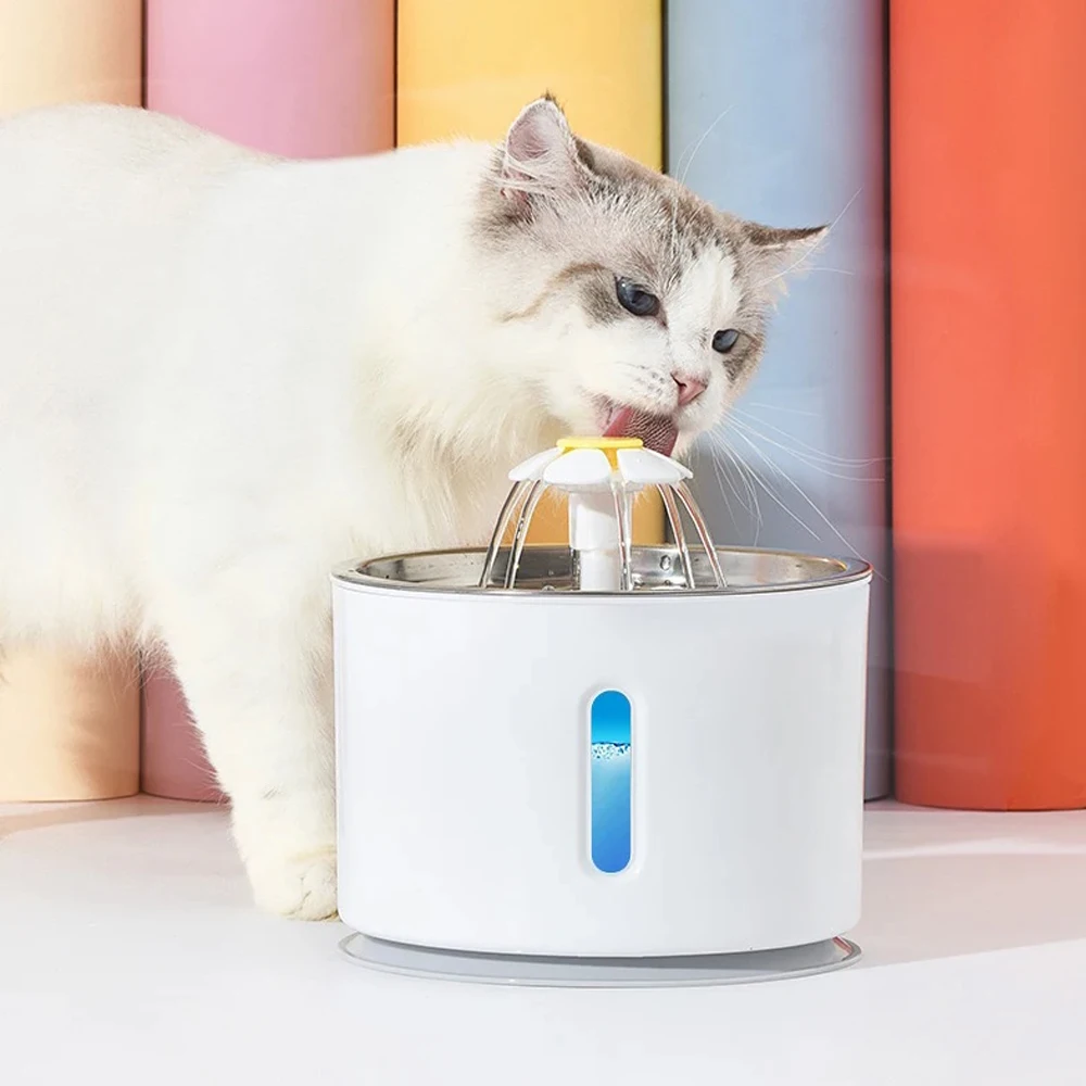 Automatic Pet Water Fountain Stainless Steel Dog Feeder Bowl USB Cats Mute Drinker Dispenser 1005010398512915