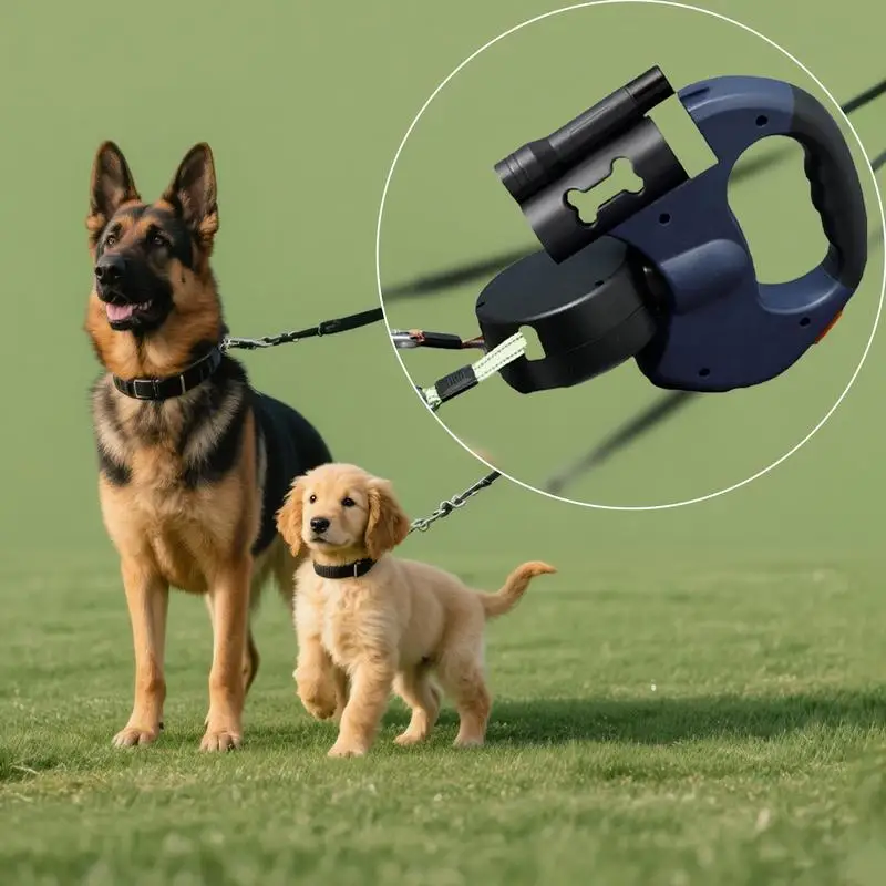 2025 New 2 Dog Retractable Leash, No Tangle, 10ft Distance 25lb/Each 1005010399307959