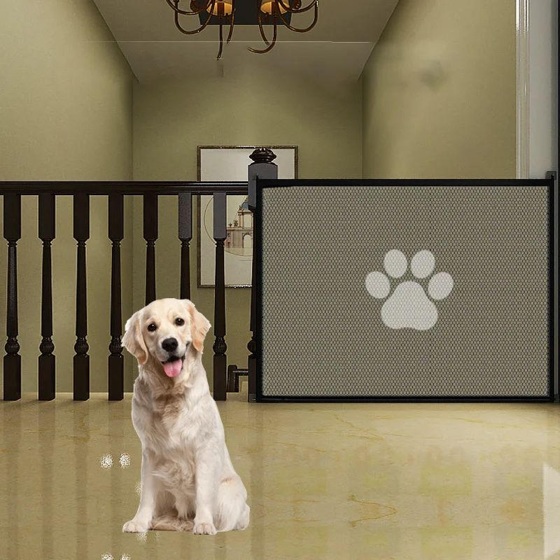 Expandable Pet Gate, Durable PE Mesh, Indoor and Outdoor Use, Adjustable Portable Stair Barrier 1005010399615460