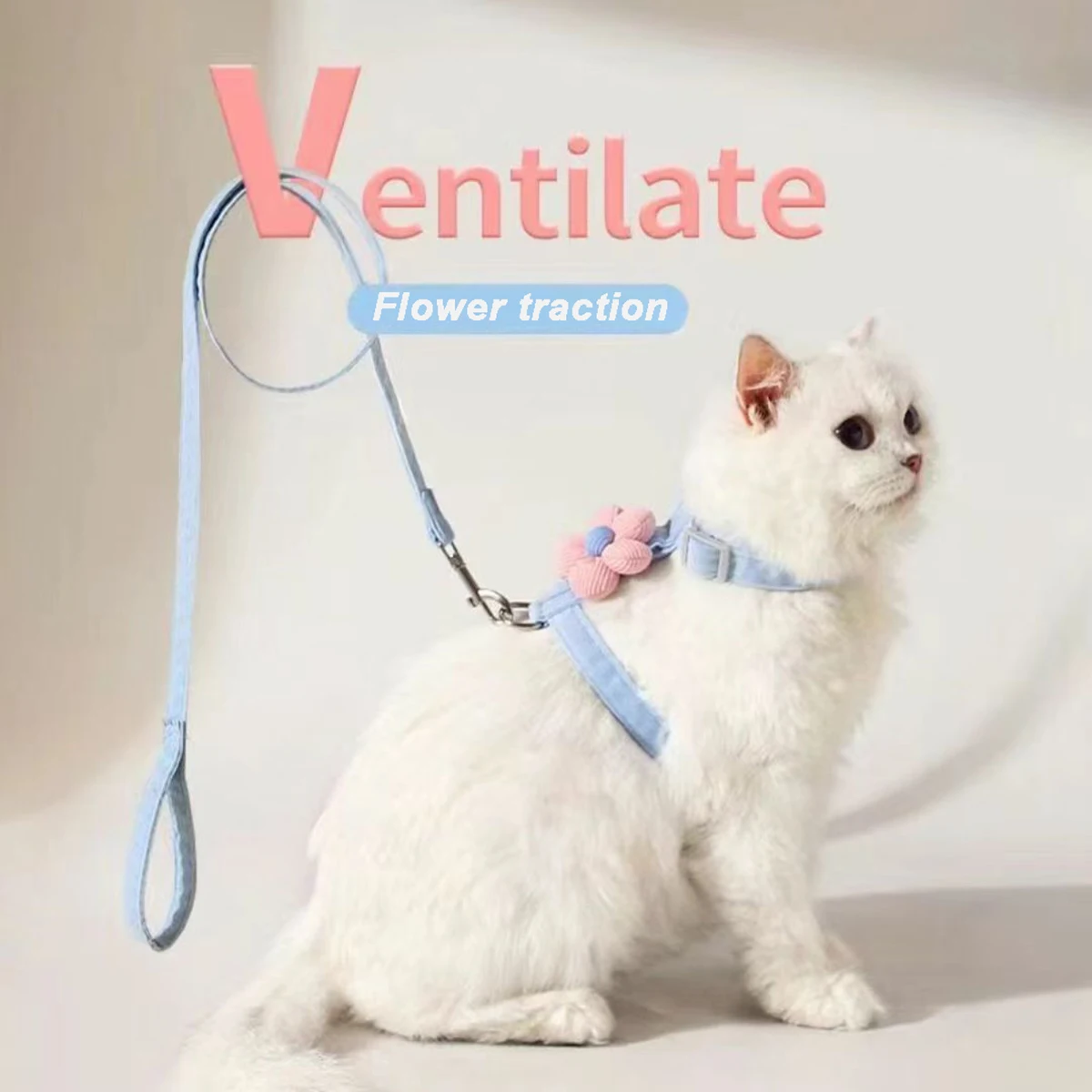 Cat Harness and Leash Sets Adjustable Dog Harness for Small Dog Leash Breashable Pet Harness Out 1005010400894383