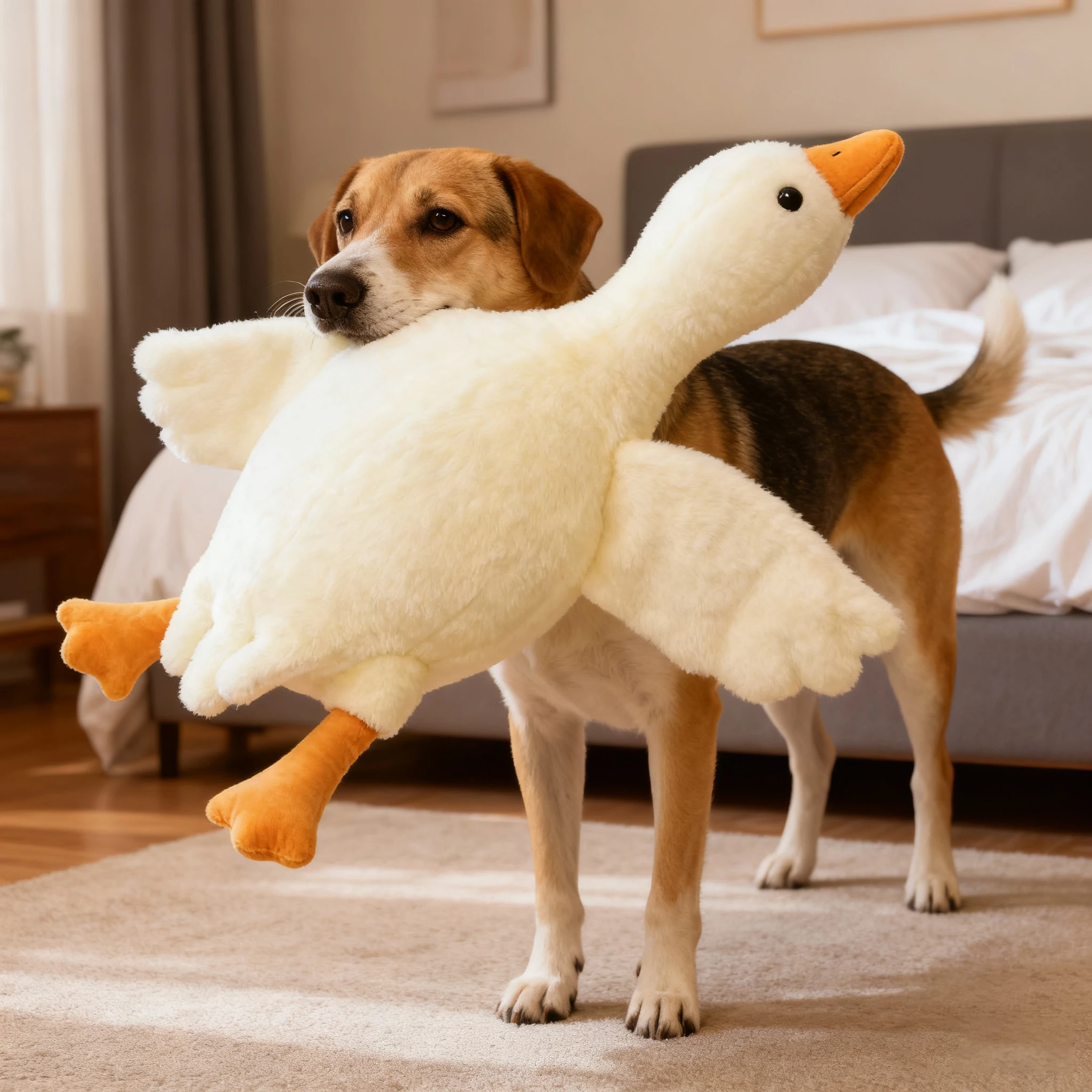 50cm Soft Goose Plush Toy for Cats Dogs Relax Pet Companion Anxiety-Relieving Dog Buddy Energy 1005010405628554