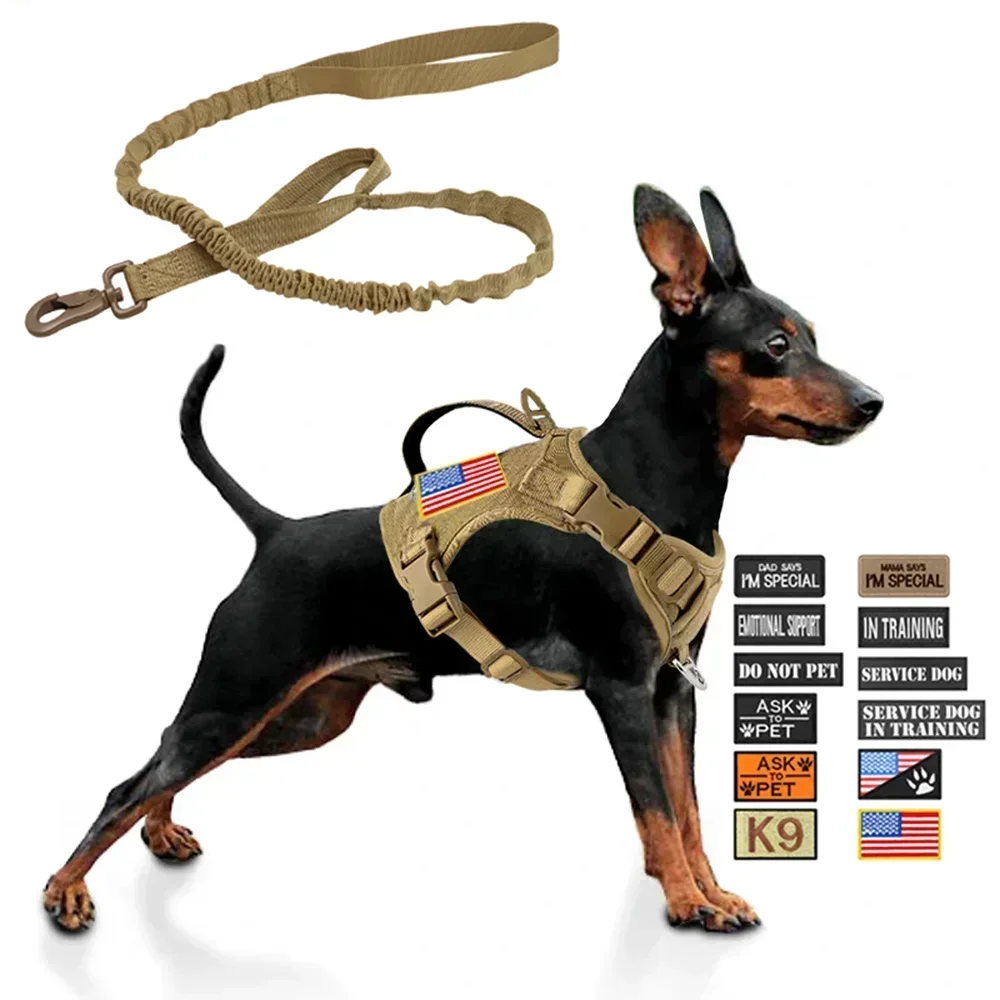 Tactical Cat Harness Small Dog Puppy Harness Vest Military Dog Harness Nylon Leash Patches Set Cats 1005010406402970