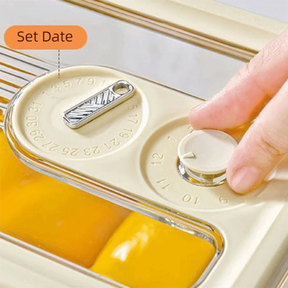 Plastic Refrigerator Storage Box Large Capacity Stackable Food Fresh-Keeping Box with Lid Space 1005010409851269