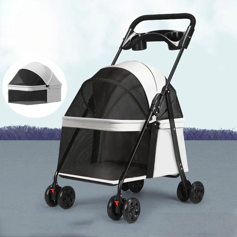 Foldable Pet Stroller Cat Dog Car Cart Puppy Kitten Teddy Lightweight 2 in 1 for Outdoor Travel 1005010411196629