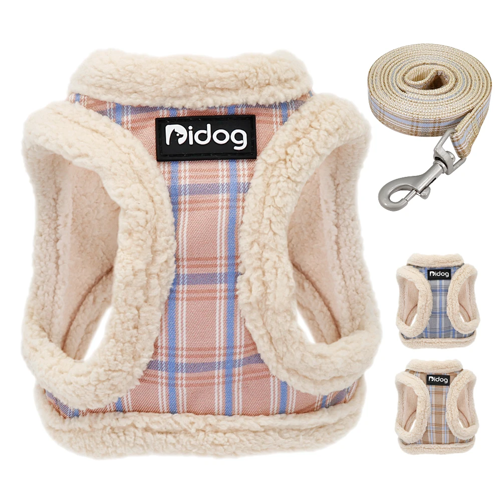 Winter Warm Dog Harness Vest Soft Padded Pet Chihuahua Puppy Harness Leash Set Adjustable For Small 1005010414915256