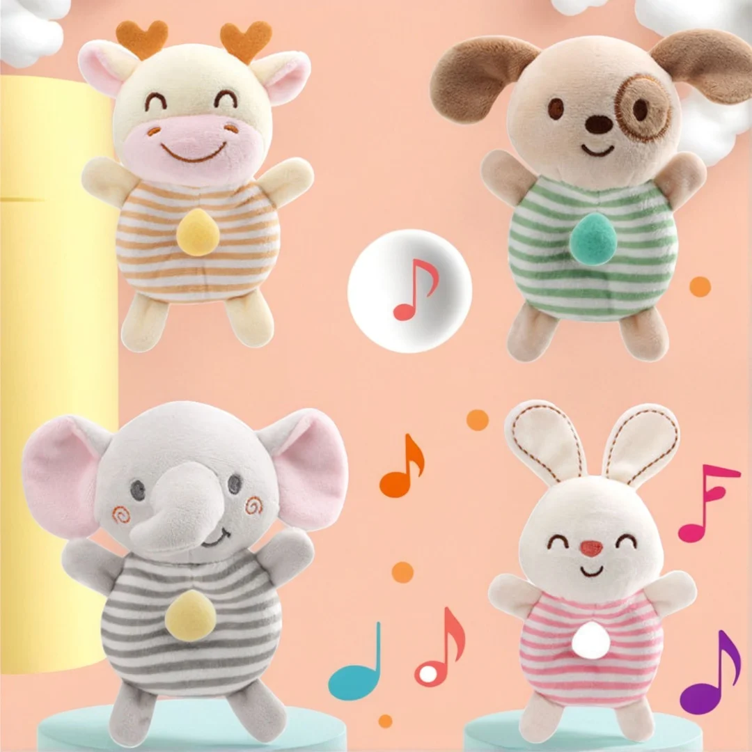 Newborn Baby Plush Stroller Toys Cartoon Animal Rattles Mobiles Hanging Bell Educational Hanging 1005010418064909