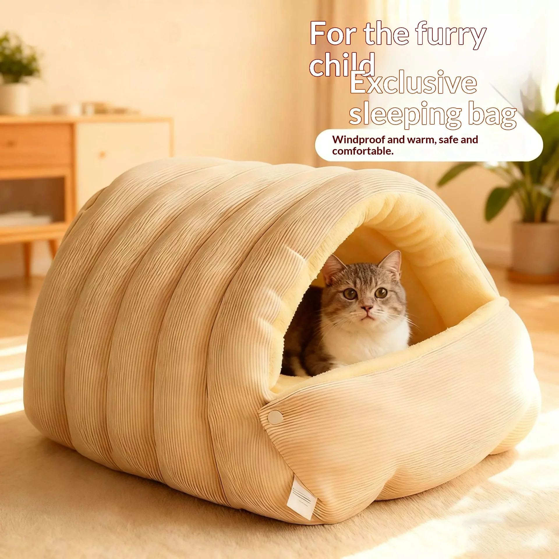Heated Cat Bed Winter Warm Plush House with Removable Cover Waterproof Scratch Resistant for Cats 1005010423066531