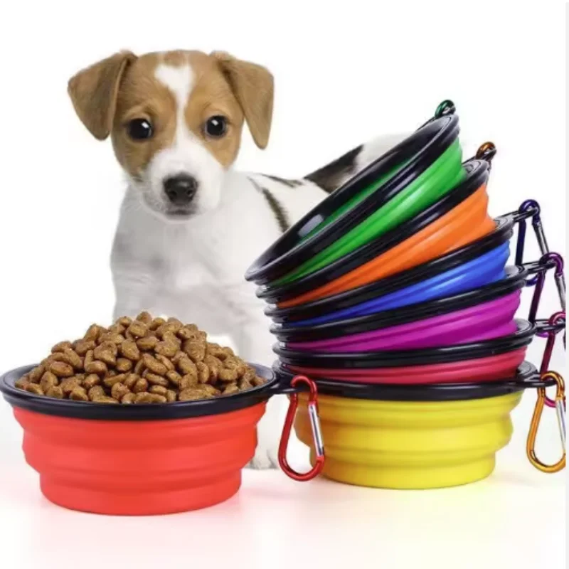 Durable TPR Portable Pet Food Bowl for Cats And Dogs Silicone Collapsible Travel Outdoor Water Food 1005010425630361