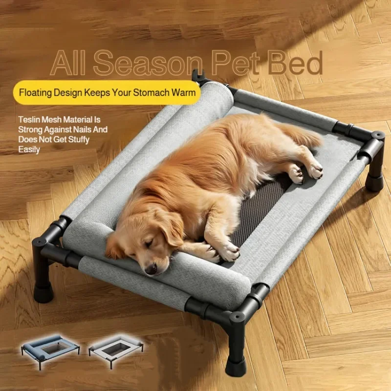 Elevated Pet Bed for Dogs & Cats Durable Breathable Cat Bed with Slope Headrest Washable Pet Bed 1005010427074976