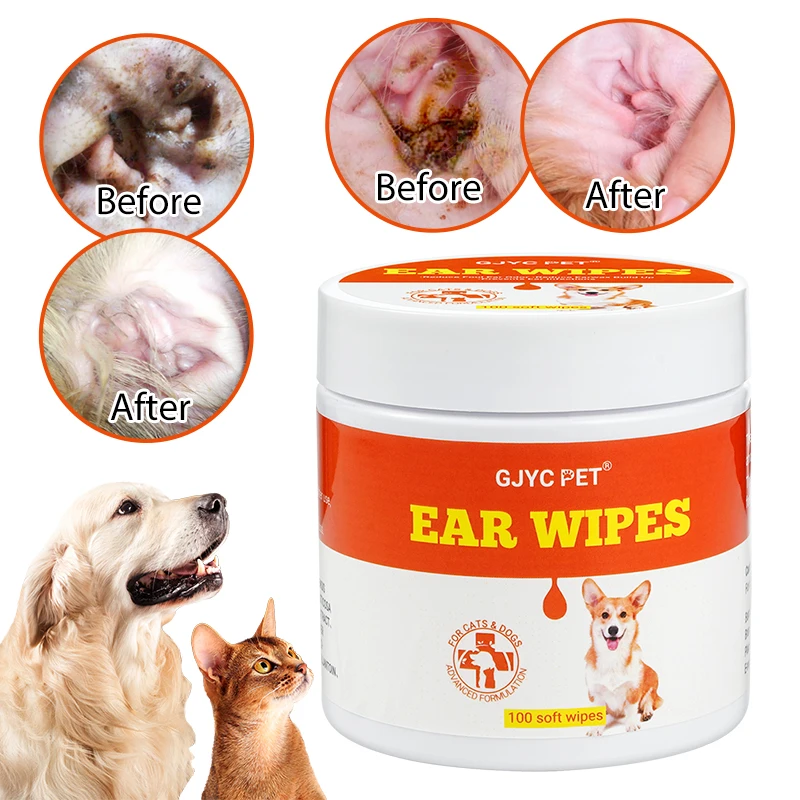 Pet Ear Wet Wipes Dog Ear Odor Remover Anti Ticks Mites Relieve Itching Non Toxic Against Infection 1005010427587906