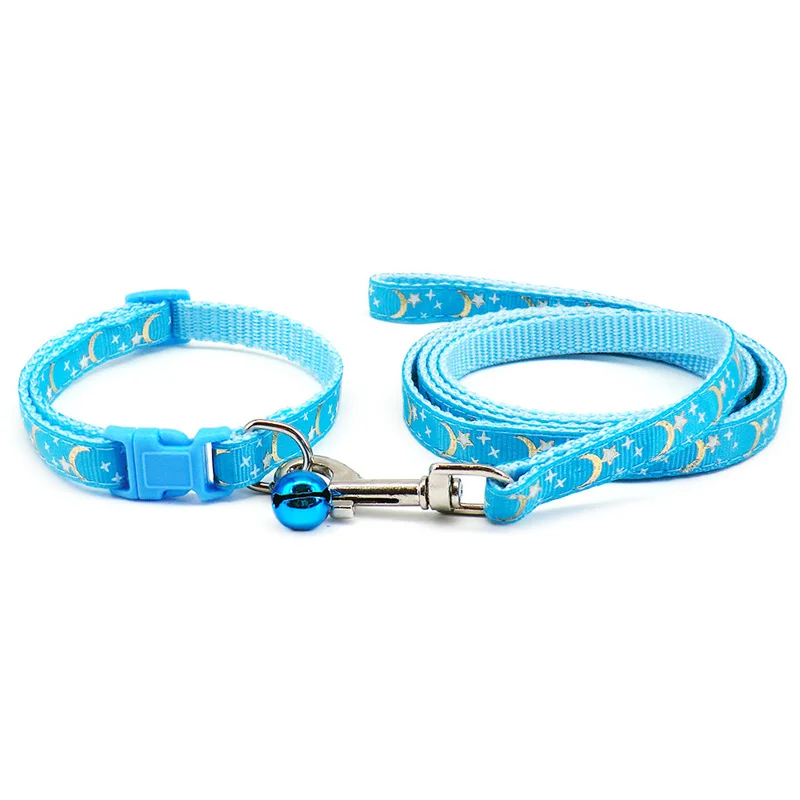 Dog Cat Collar Leash Adjustable Pet Collar Lead with Bell Reflective for Cat Small Dog Outdoor 1005010430613280