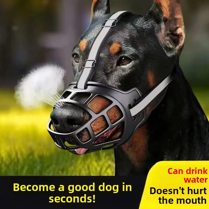 Reflective Dog Muzzle 3rd Gen Adjustable Anti-Bite Anti-Bark Anti-Eating for Small Medium Large 1005010434041312