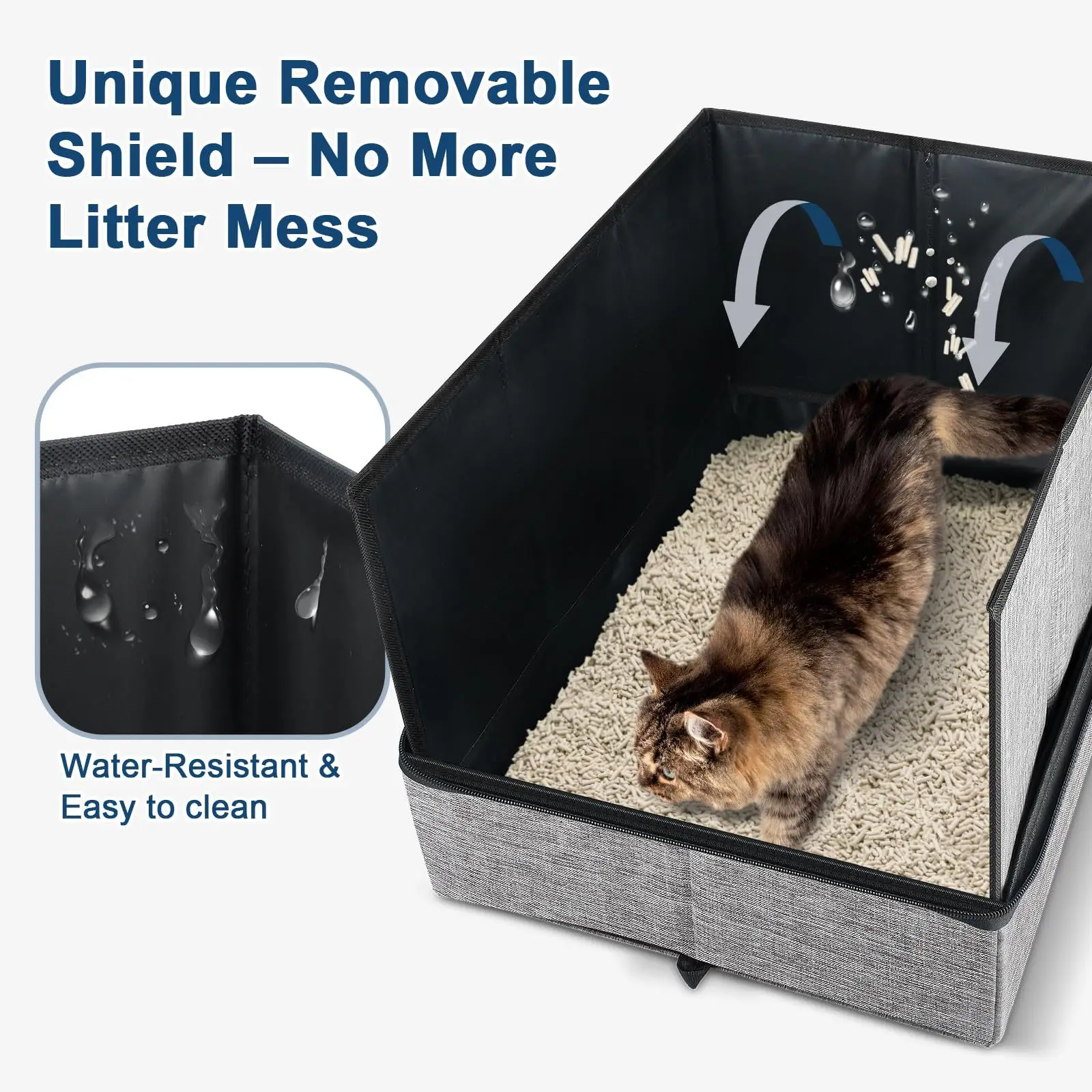 Upgraded Fabric Cat Litter Bag Travel Cat Litter Box Waterproof and Leak-Proof Litter Portable 1005010445471405