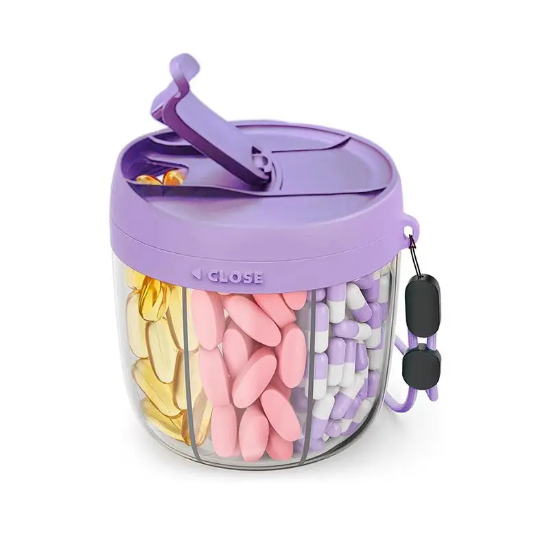 Portable 7-Compartment Vitamin Supplement Storage Box Energy Boost Capsule Organizer with 1005010451547045