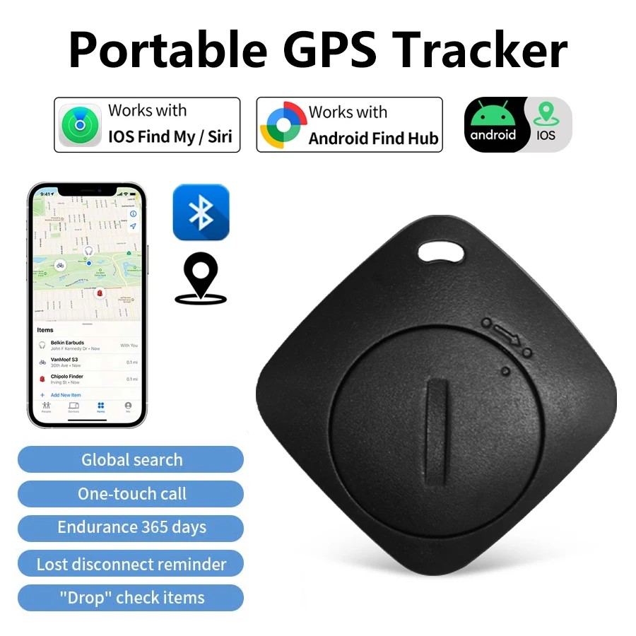 Smart Bluetooth GPS Tracker Works with IOS Android Find My App Anti Lost Reminder Device Locator 1005010452657312