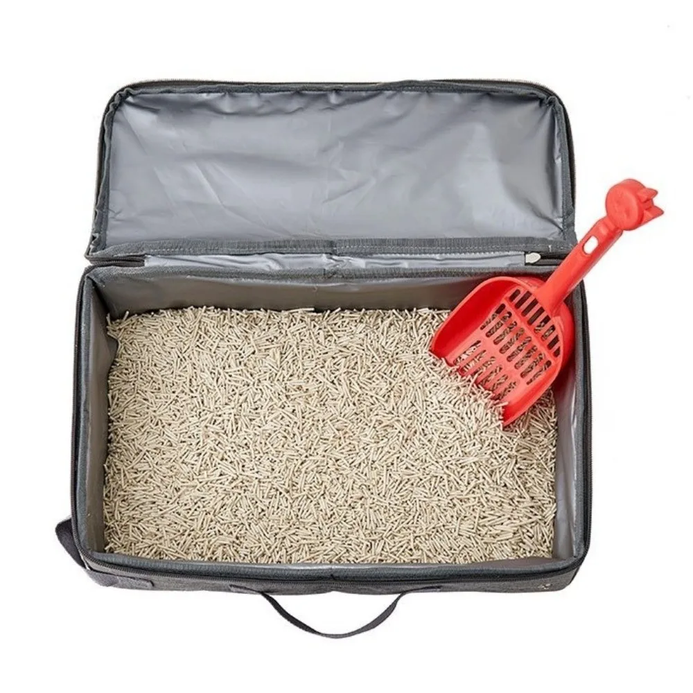 Oxford Cloth Foldable Cat Litter Box Waterproof Large Capacity Travel Litter Pan Rectangular with 1005010453998301