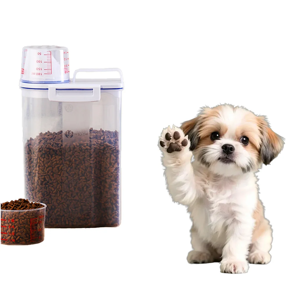 1.5kg/2kg Dog Food Storage Bucket, Household Pet Food Sealed Storage Container 1005010461598909