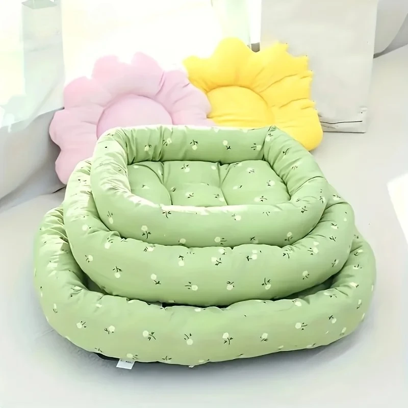 Pet Sofa Bed High Elasticity Thickened Comfort for Small Medium Large Dogs Cats Pastoral Floral 3 1005010461737611
