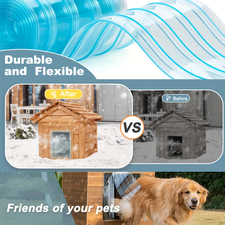 Duty Vinyl Dog Door Flap – Thermal Insulated Pet Replacement 1005010463161279