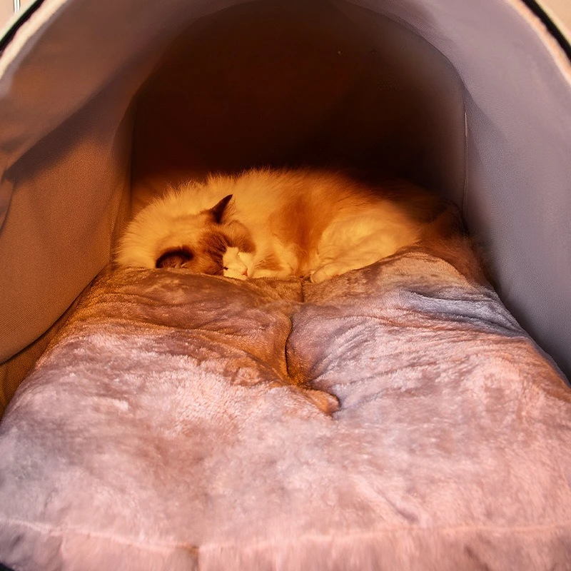Removable Washable Enclosed Pet Bed Autumn Winter Cat and Dog Warm House for Cold Weather 1005010464166546