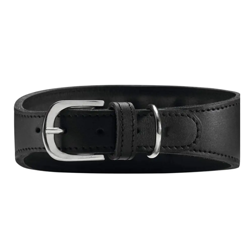 Adjustable Wide Dog Collar Soft Cowhide Leather Large Breeds Collars Comfortable No Pull Pet 1005010467388768