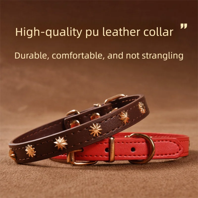 Pet Collar PU Leather Dog Cat Collar Metal Buckle Personalized Pet Accessories for Small Medium 1005010469796161
