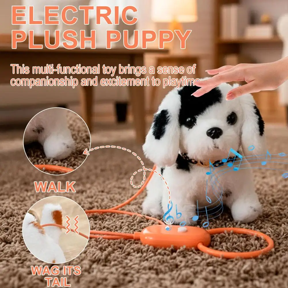 Hot Funny Barking Plush Dog Toy Leash Electric Walking Dog Toy Simulation Puppy Toy Baby Craw 1005010480209998