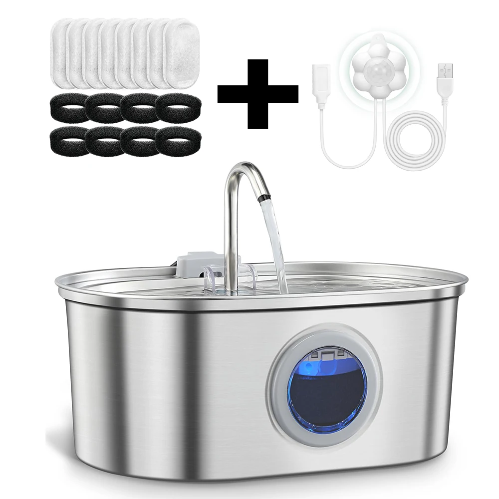 3.2L pet water dispenser, stainless steel ultra-quiet cat water dispenser 1005010485544419