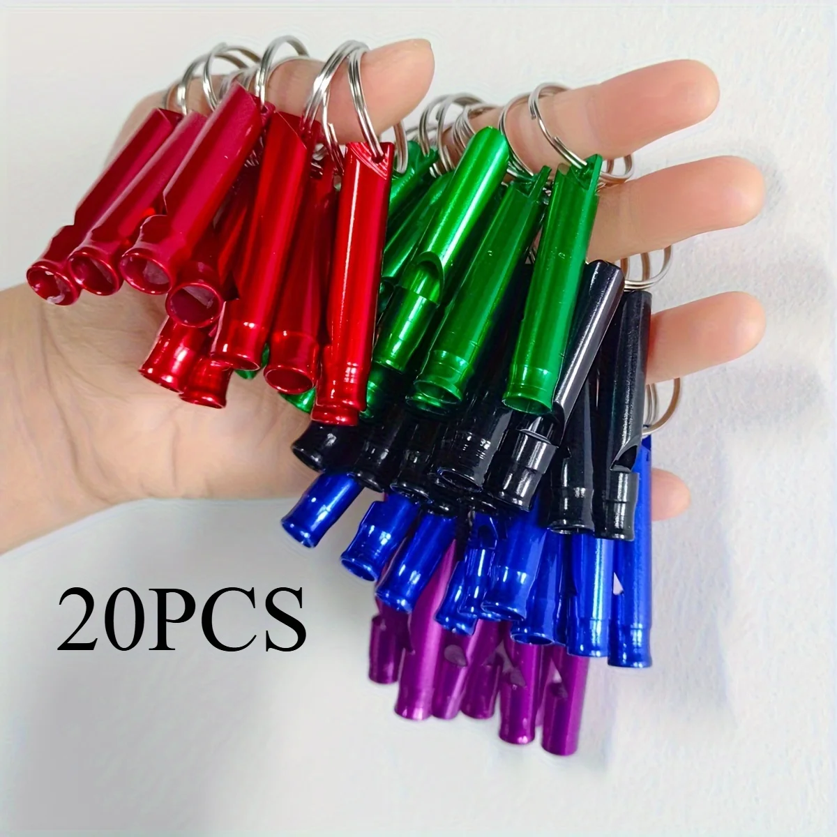 20pcs Aluminum Emergency Whistle for Camping Hiking Travel Survival Gear 1005010486070631