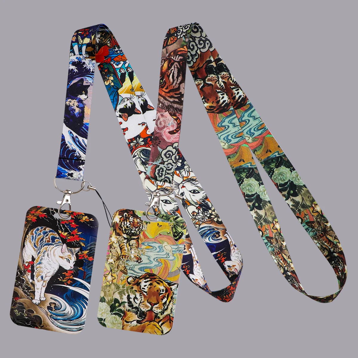 Japanese Tiger Cat Art Charm Lanyard for Key Neck Strap Lanyard Card ID Badge Holder Key Chain Key 1005010490165072