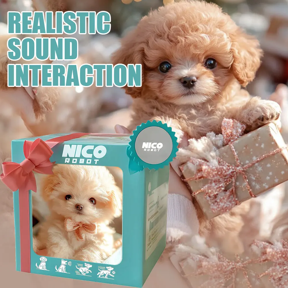 Electronic Robot Dog Interactive Plush Puppy Toy Realistic Puppy Cute Walking Stuffed Animal Dog 1005010490421308