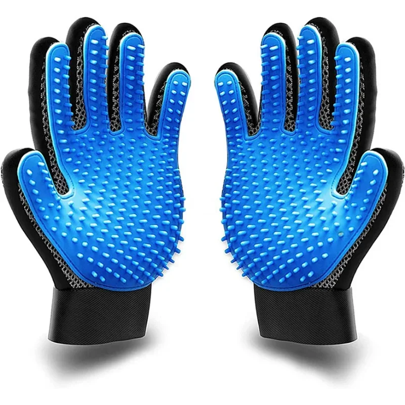 Pet Grooming Kit for Dog Cat Rabbit Fur 2 Sided Grooming Brush Bath Cleaning Glove De-Shedding 1005010492156770