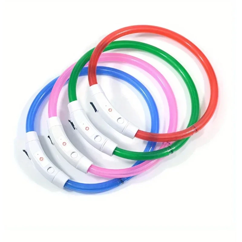 Dog Cat LED Luminous Collar Pet Shining Anti-lost Necklace USB Charging Collar Nighttime For S&M&L 1005010493307995