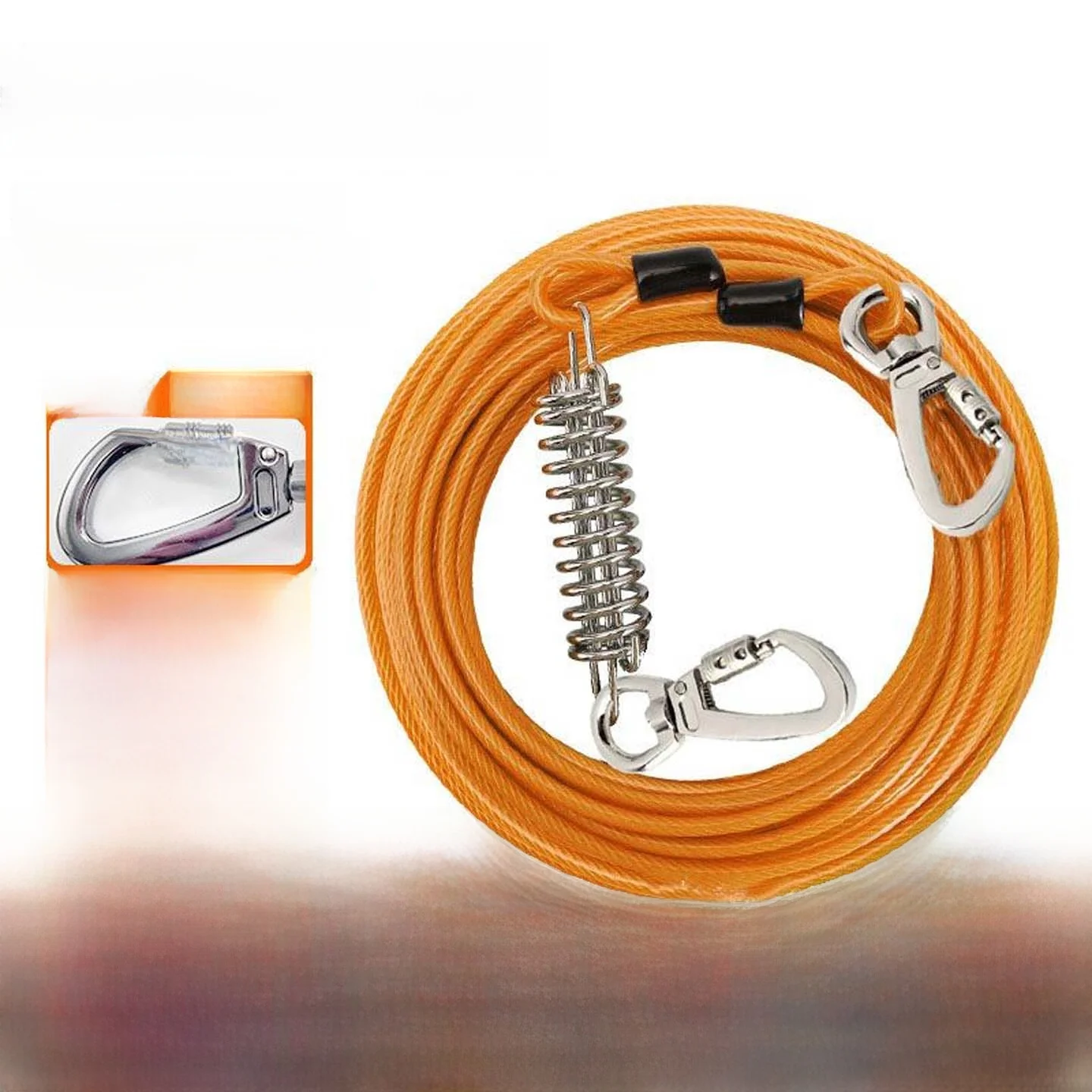Extra Long Dog Leash 5m 10m Steel Wire Rope Durable Dog Tethering Chain Prevent Biting Pet Taylor 1005010497831126