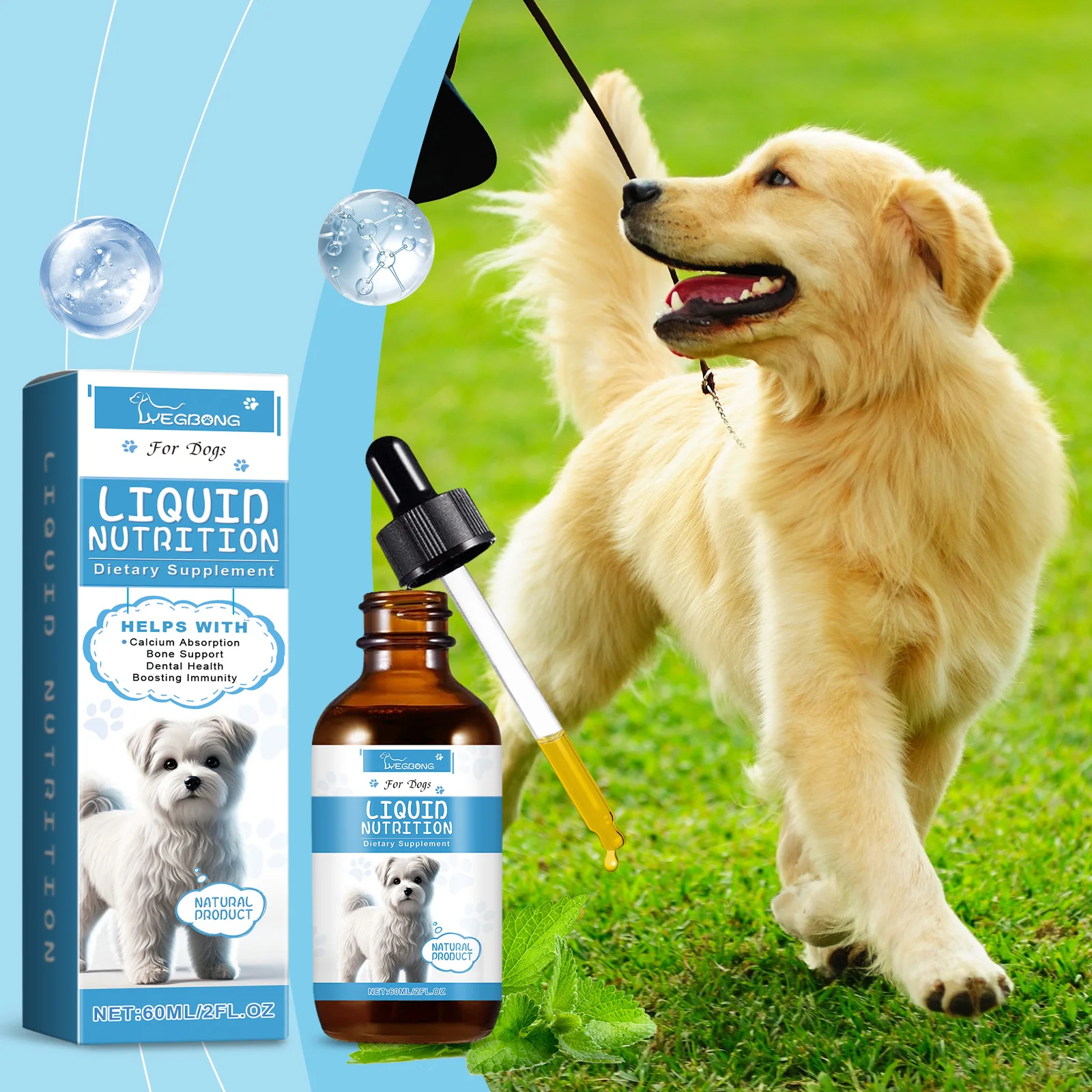 Strong Bones Pet Vitamin Supplement Drops Promote Calcium Absorption Boost Immunity Enhance 1005010502683142