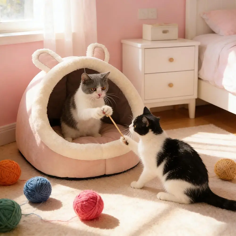 Pet Tent Cave Bed for Cats Small Dogs Self-Warming Cat Tent Bed Cat Hut Comfortable Pet Sleeping 1005010505671154