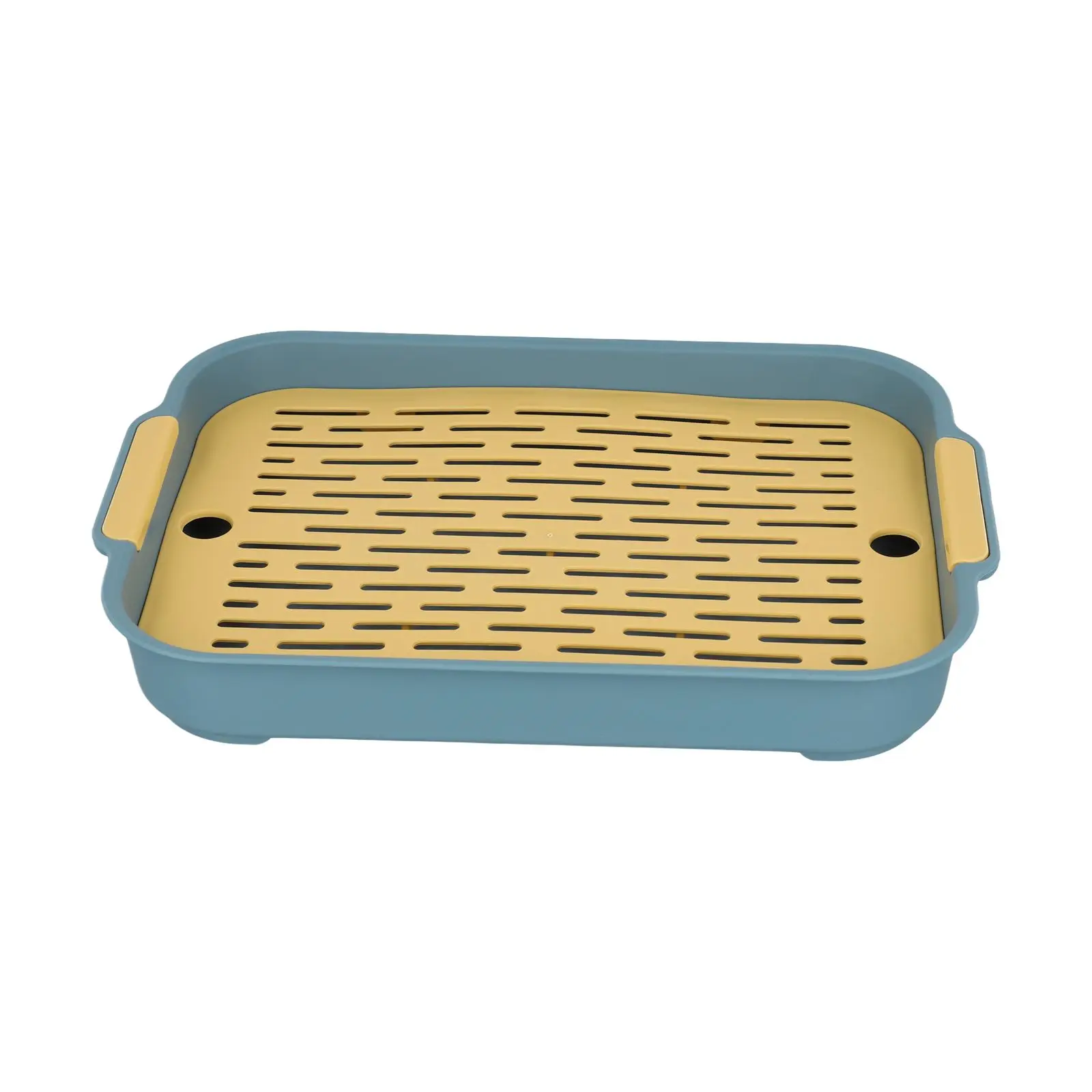 Tray Rabbit Litter Tray Large Space Smooth Corner Detachable Design 27x18.5x4cm Blue For Pet’s 1005010505942051