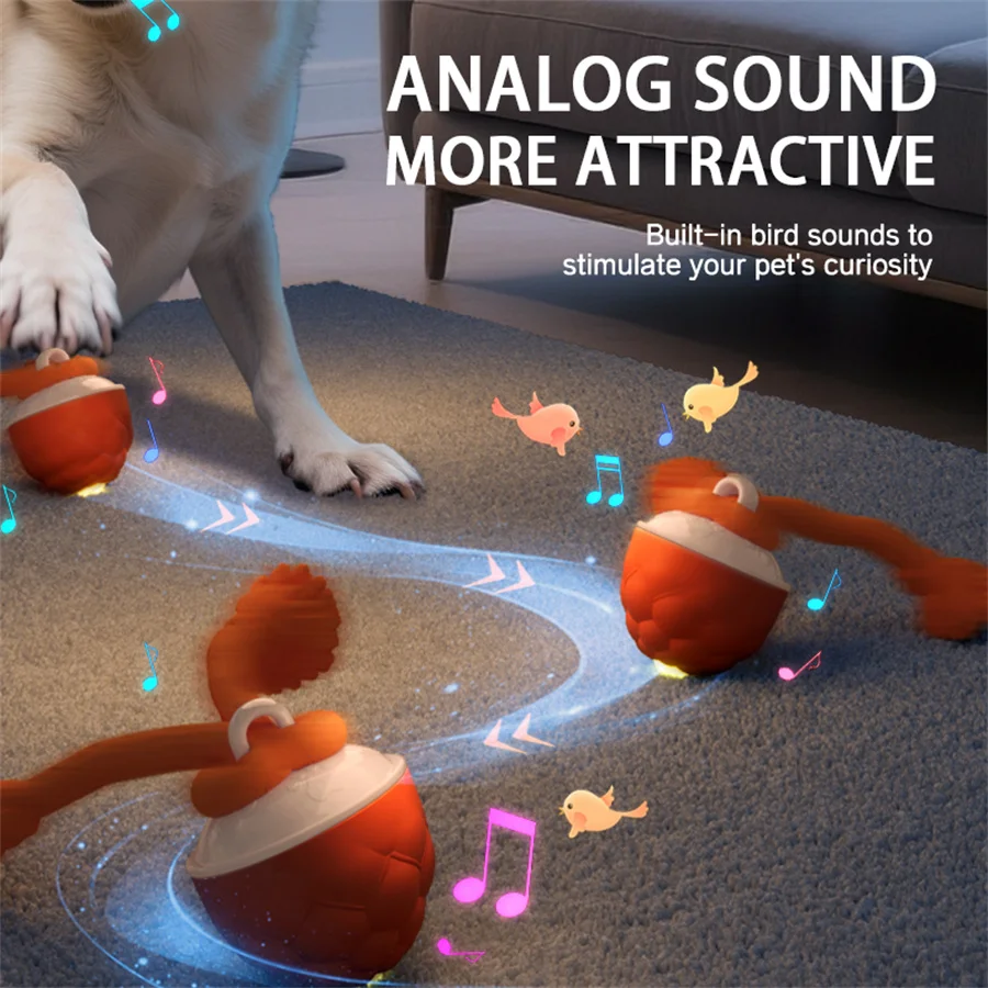 Smart Self-Rolling Electric Dog Ball with Sound Autonomous Operation Realistic Bark & Roll 1005010513928917
