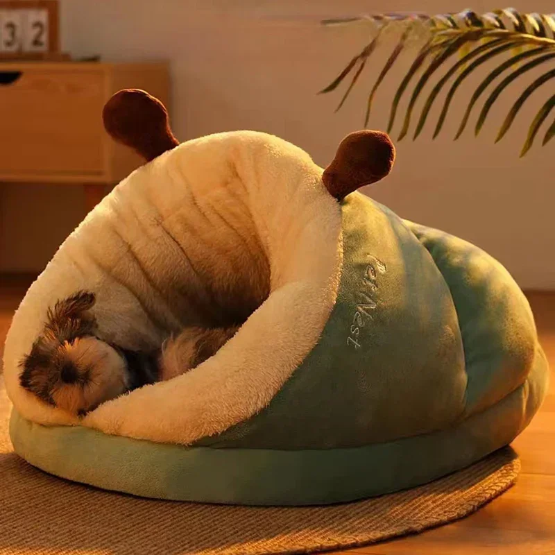 Winter Warm Small Dog Kennel Bed Breathable Dog House Cute Slippers Shaped Dog Bed Cat Sleep Bag 1005010518266022