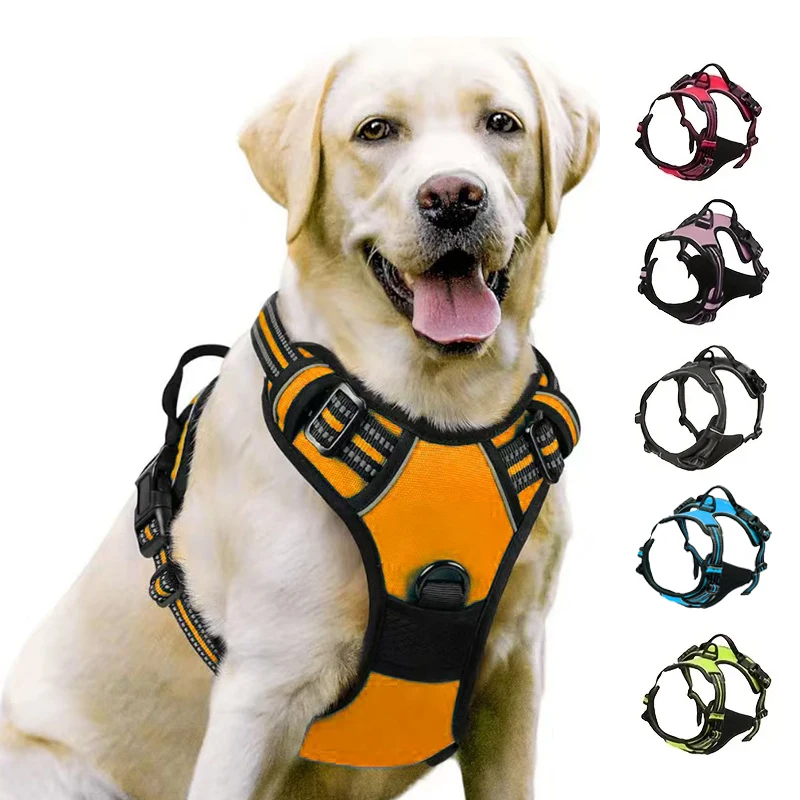 Dog Harness Without a Leash, Front Buckle, Heavy-Duty Reflective 1005010518914539