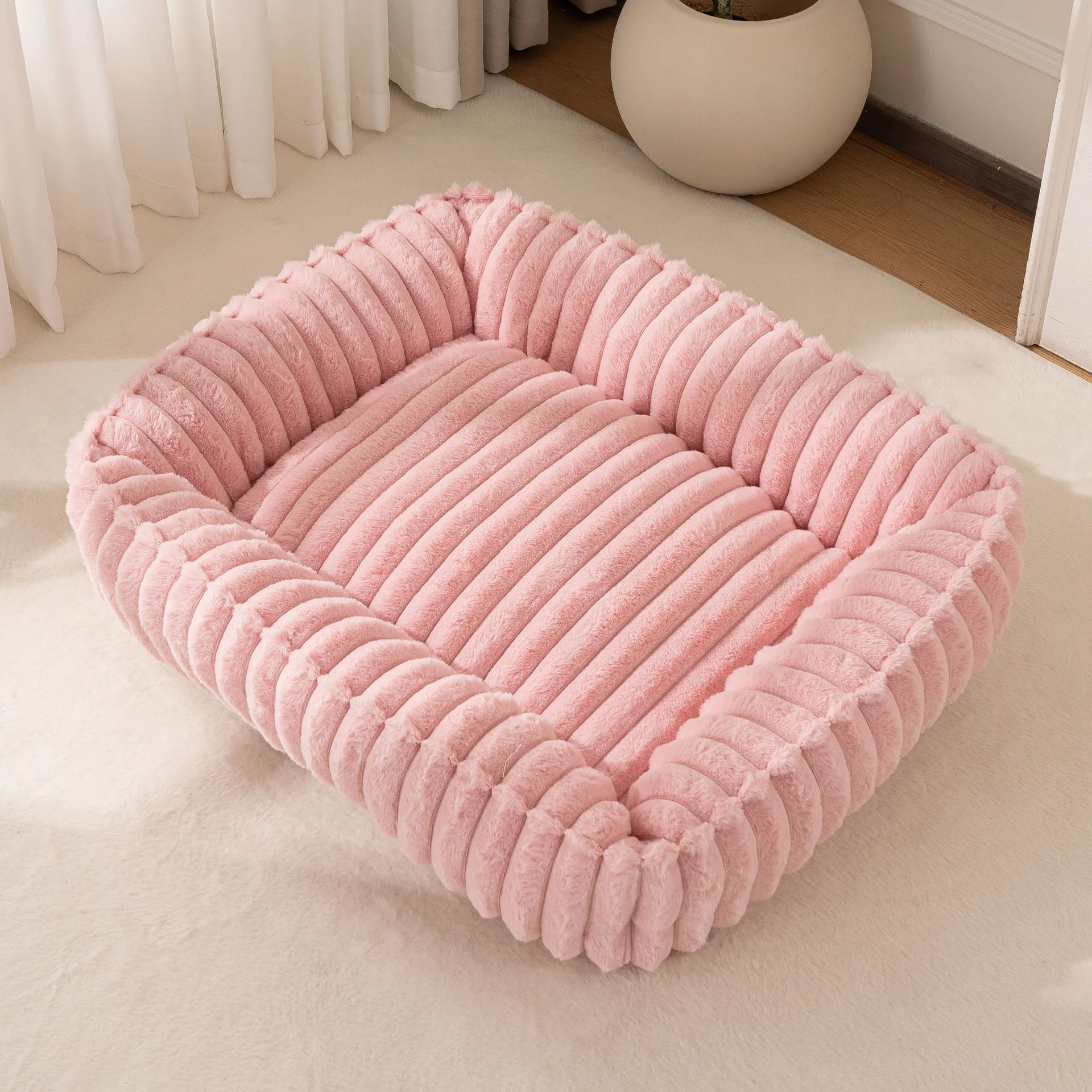 Rectangle Plush Dog Bed Winter Warm Mat Small Medium Big Pet Cat Dog Bed Kennel Puppy Sofacama Cat 1005010523419932