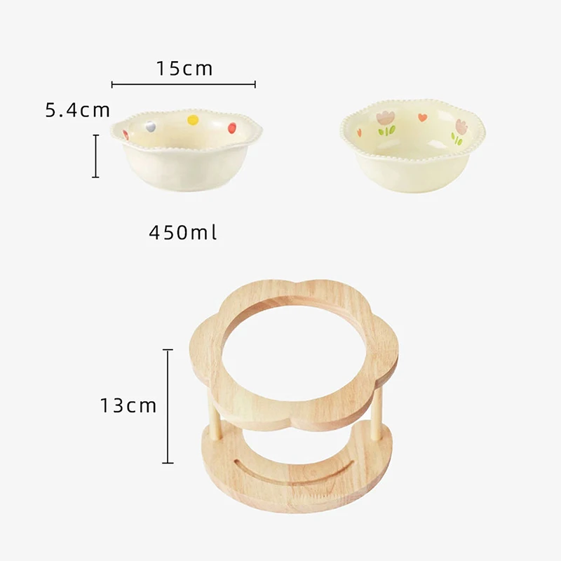 Food Utensils Cat Dog Pet Supplies Accessories Ceramic Pet Cat Bowl Pet Drinking Water Feeding Bowl 1005010527006911