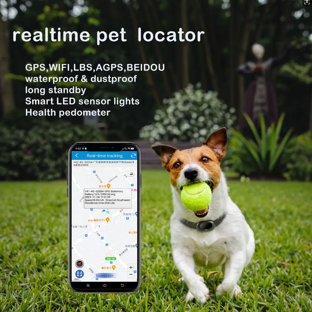 4G Pet Locator Anti-Lost Device Cat Dog Tracker GPS WIFI ABS AGPS Health Pedometer With Waterproof 1005010533429505
