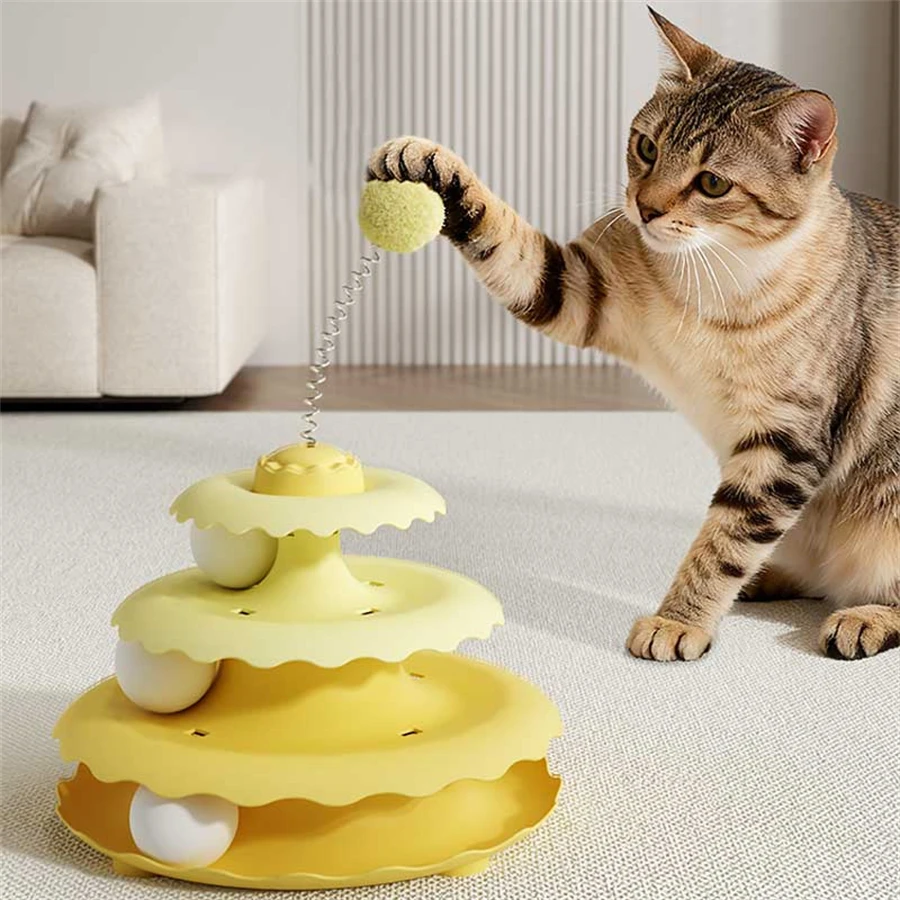 1pc Cat Turntable Self-Entertainment Toy Pet Toy Teaser Cat Wand New Model Cat Supplies Interactive 1005010535744597