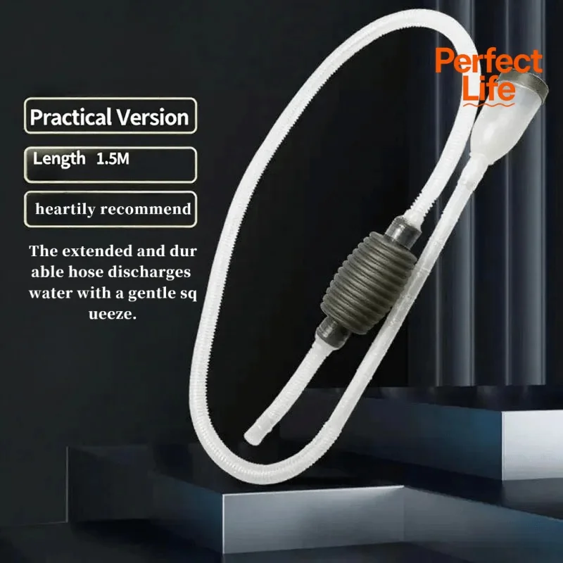 1.5m Aquarium Manual Water Changer Fish Tank Air Pump Cleaning Tools Handheld Aquarium Cleaner 1005010537386510